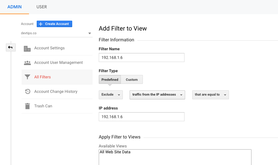 Give a name to the filter. It can be an IP address or the physical location of the traffic source.